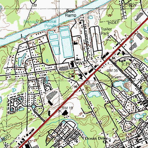 Topographic Map of Horry County Fire Department Station 32, SC