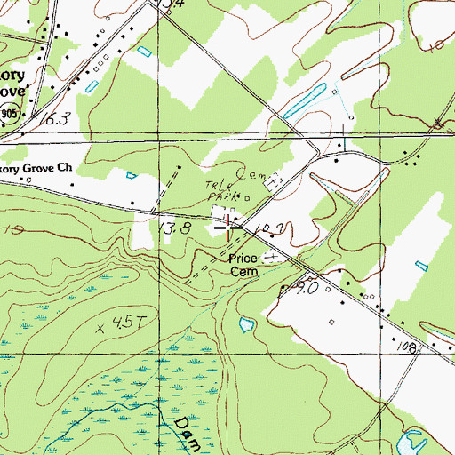 Topographic Map of Horry County Fire Department Station 40, SC