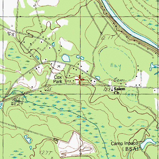 Topographic Map of Horry County Fire Department Lees Landing, SC