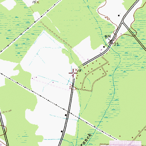 Topographic Map of Georgetown County Fire Department Station 10, SC