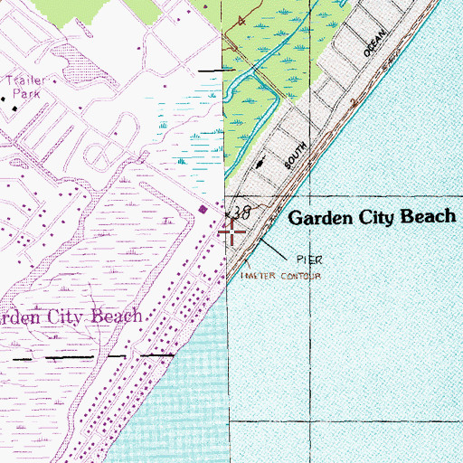 Topographic Map of Murrells Inlet Fire Department Station 77, SC