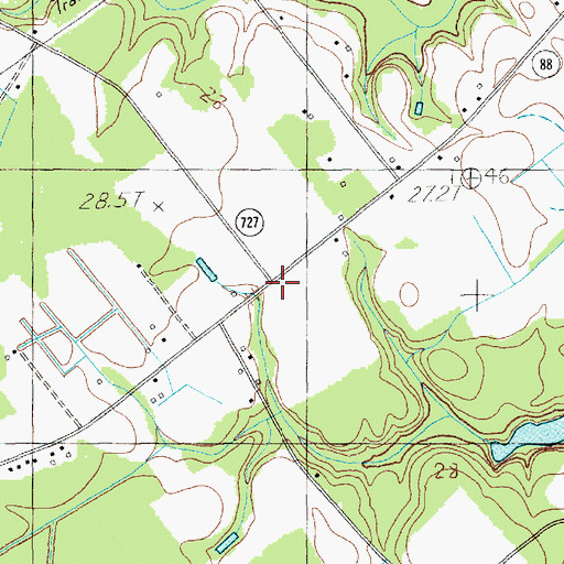 Topographic Map of Hannah - Salem - Friendfield Fire District Station 4, SC
