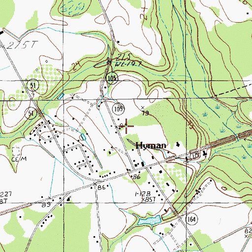 Topographic Map of Hannah - Salem - Friendfield Fire District Station 3, SC