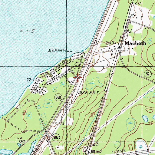 Topographic Map of Santee Circle Fire Department Station 2, SC