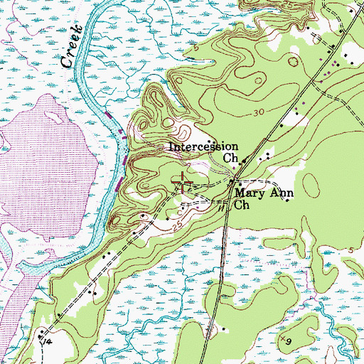 Topographic Map of City of Charleston Fire Department Daniels Island, SC
