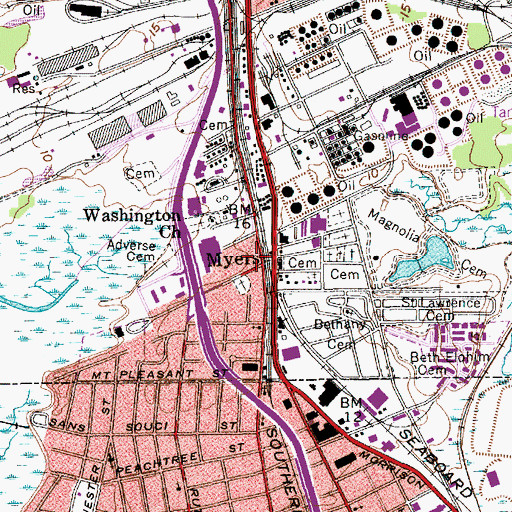 Topographic Map of City of Charleston Fire Department Station 9, SC