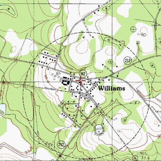 Topographic Map of Colleton Fire Department Station 16, SC