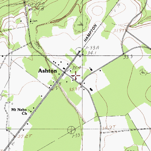 Topographic Map of Colleton Fire Department Station 23, SC