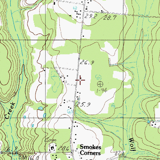 Topographic Map of Colleton Fire Department Station 26, SC