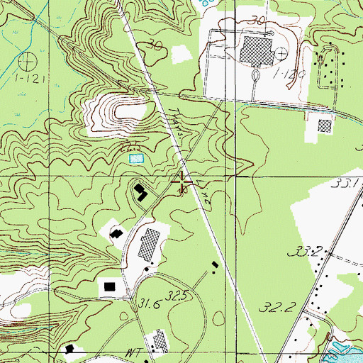 Topographic Map of Colleton Fire Department Station 19, SC