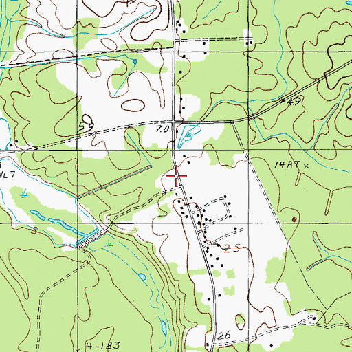 Topographic Map of Colleton Fire Department Station 25, SC