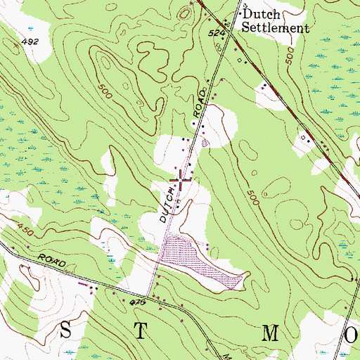 Topographic Map of School Number 8 (historical), NY