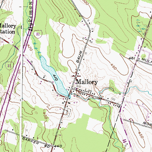 Topographic Map of School Number 11 (historical), NY