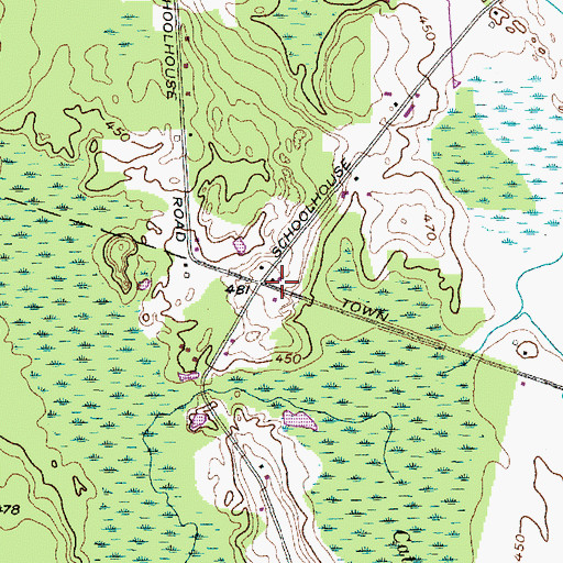 Topographic Map of School Number 8 (historical), NY