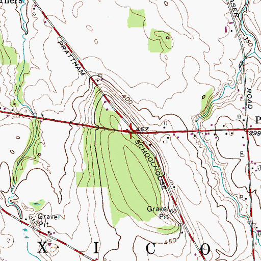 Topographic Map of School Number 12 (historical), NY