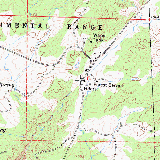Topographic Map of United States Forest Service Headquarters, CA