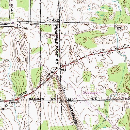 Topographic Map of School Number 3 (historical), NY