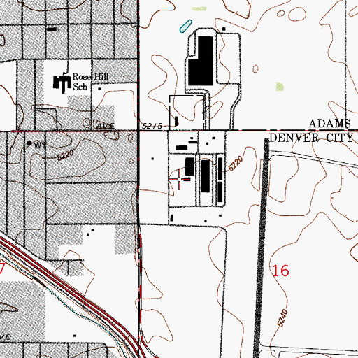 Topographic Map of Rocky Mountain Fire Academy, CO