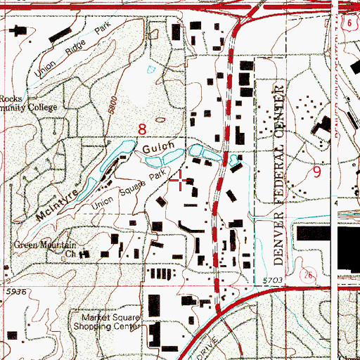 Topographic Map of Clover Basin Fire Protection, CO