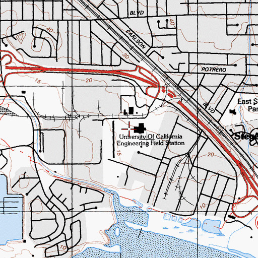 Topographic Map of University of California Engineering Field Station, CA