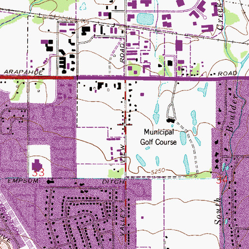 Topographic Map of Boulder Fire / Rescue Department Station 7, CO