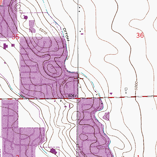 Topographic Map of Longmont Fire Department Station 3, CO