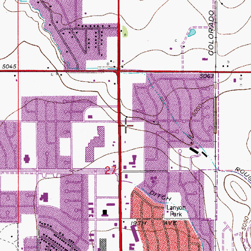 Topographic Map of Longmont Fire Department Station 4, CO