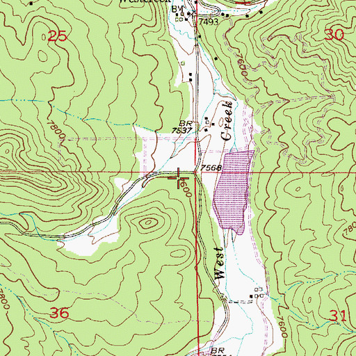 Topographic Map of Mountain Communities Fire Protection District Westcreek Station, CO
