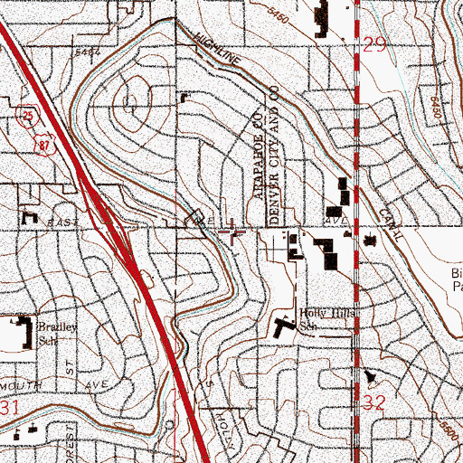 Topographic Map of Skyline Fire Department, CO