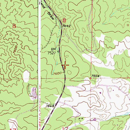 Topographic Map of North Fork Volunteer Fire Department Station 1, CO