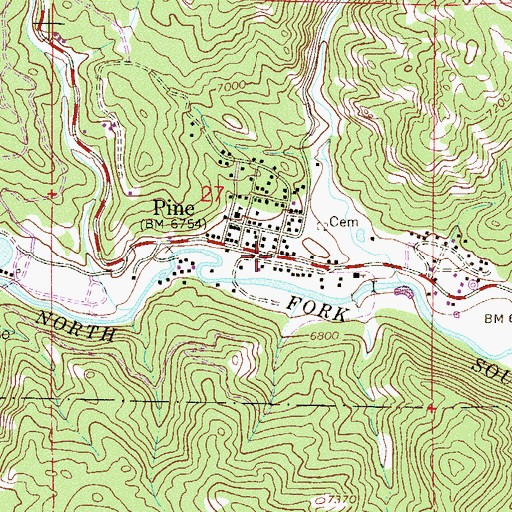 Topographic Map of North Fork Volunteer Fire Department Station 2, CO