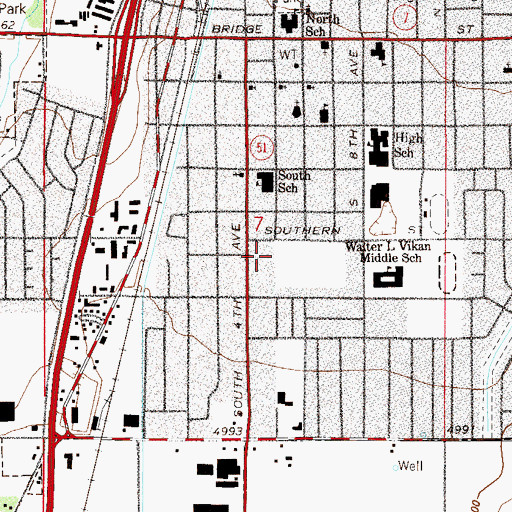 Topographic Map of Brighton Fire Rescue District Headquarters, CO