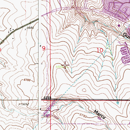 Topographic Map of Littleton Fire Rescue Station 18, CO