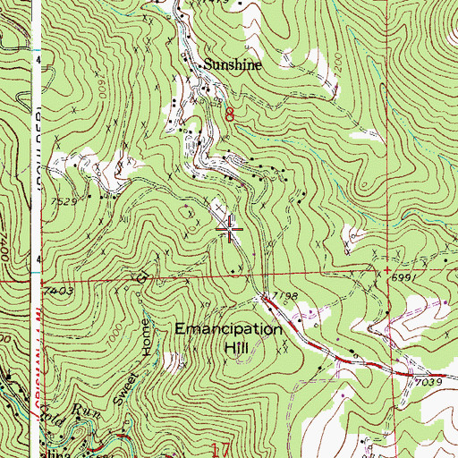 Topographic Map of Sunshine Fire Protection District Station 2, CO