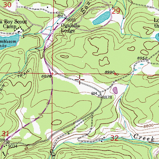 Topographic Map of Indian Peaks Fire Protection District Station 2, CO