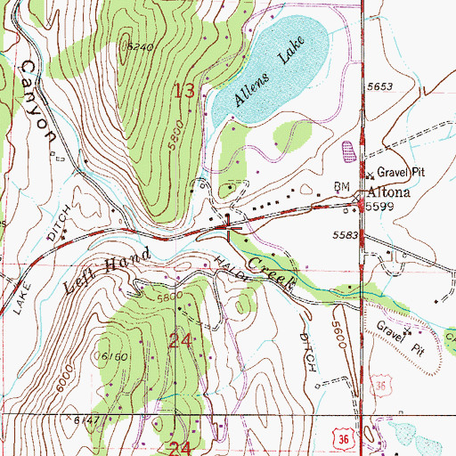 Topographic Map of Lefthand Fire Protection District Station 3 (historical), CO