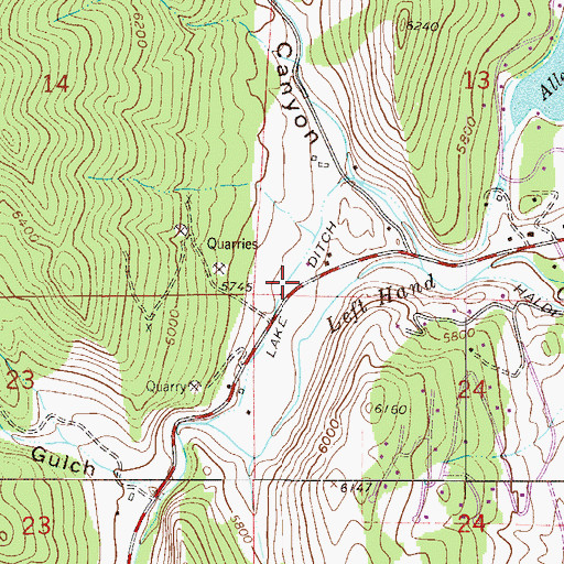 Topographic Map of Lefthand Fire Protection District Station 1, CO