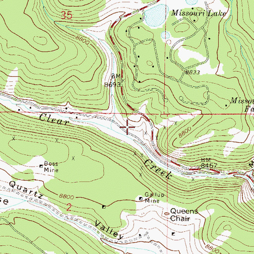 Topographic Map of Central City Fire Department Station 2, CO