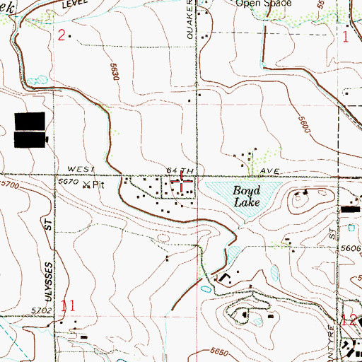Topographic Map of Arvada Fire Protection District Station 8, CO