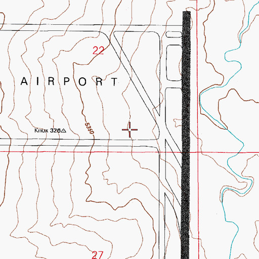 Topographic Map of Denver Fire Department Station 33 DIA Station 3, CO