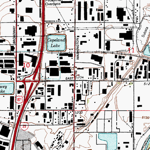 Topographic Map of North Washington Fire Department Station 2, CO
