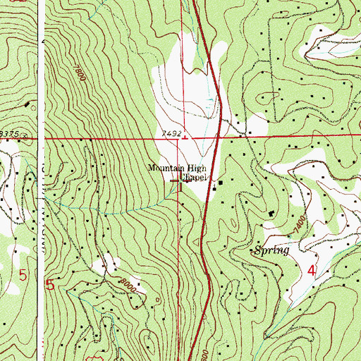 Topographic Map of Inter - Canyon Fire Protection District Station 3, CO