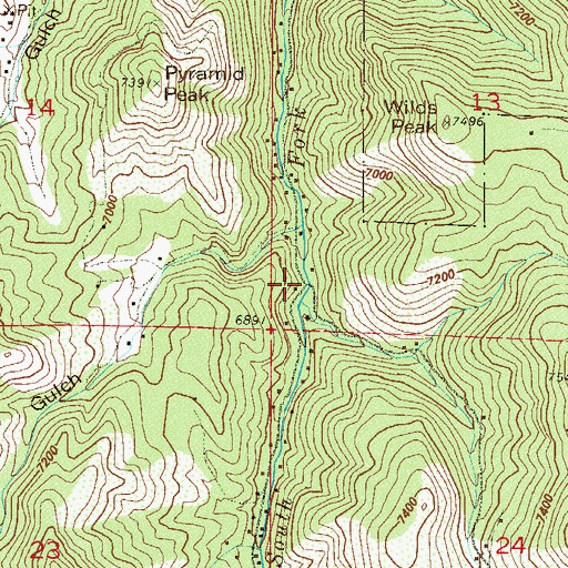 Topographic Map of Inter - Canyon Fire Protection District Station 2, CO