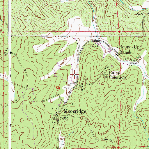 Topographic Map of West Douglas County Fire Protection District Station 131, CO