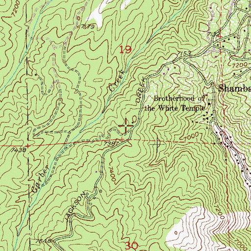 Topographic Map of Jackson 105 Fire Department Station 141, CO