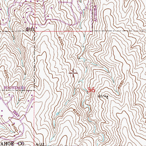 Topographic Map of Aurora Fire Department Station 14, CO