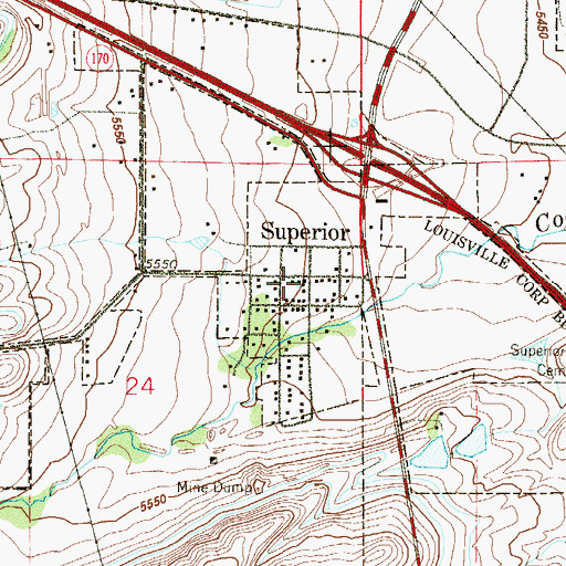 Topographic Map of Cherryvale Fire Protection District Station 3, CO