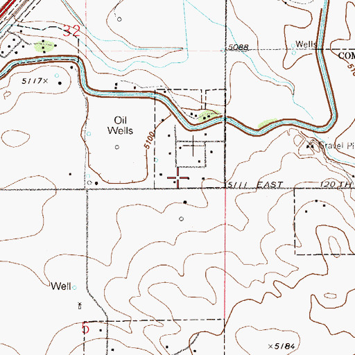 Topographic Map of Greater Brighton Fire Protection District Station 53, CO