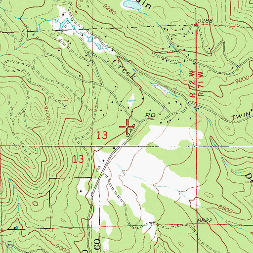 Topographic Map of Coal Creek Canyon Fire Department Station 4, CO