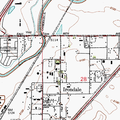 Topographic Map of South Adams County Fire Department Station 4, CO
